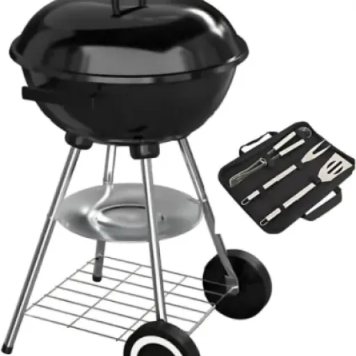 Test Barbecue à Charbon Rond 4 pieds : un petit grill mobile qui fait le job sans se ruiner