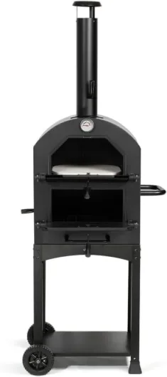 Fourà pizza et tarte flambée DOC331-4 grilles de cuisson 34 x 24 cm, pierre à pizza réfractaire, thermomètre intégré
