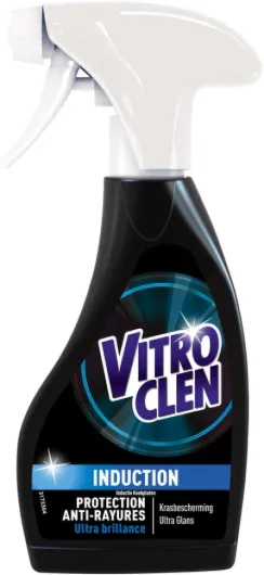 Vitroclen Spray Nettoyant Plaque Induction Quotidien Protection Anti-Rayures et Ultra Brillance - 250 ml 1 250 ml (Lot de 1)