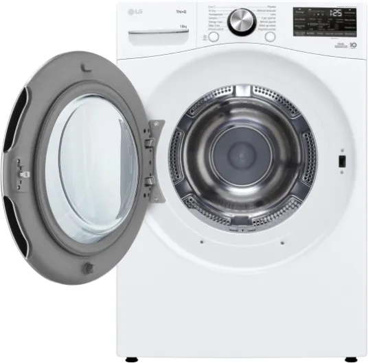 RH18U8AVCW Séchoir intelligent 18 kg, classe A+++, pompe à chaleur double onduleur, moteur direct lecteur, intelligence artificielle AI Dry, condensateur autonettoyant, Wi-Fi, série U8, blanc