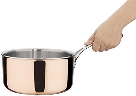 Vogue Casserole en cuivre à trois parois pour induction - 200 mm, Cuivré