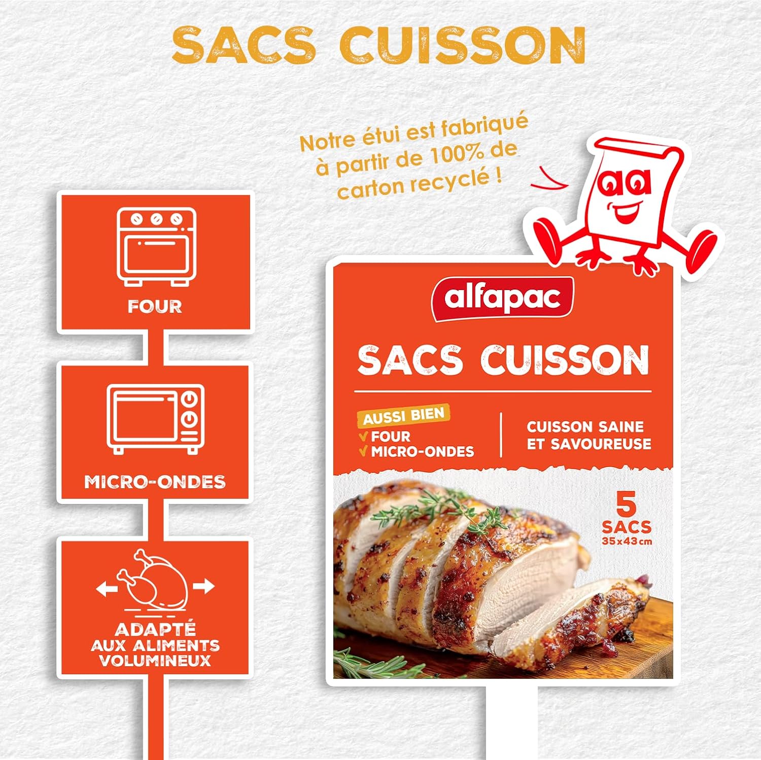 5 sacs cuisson au four 5 Unité (Lot de 1)