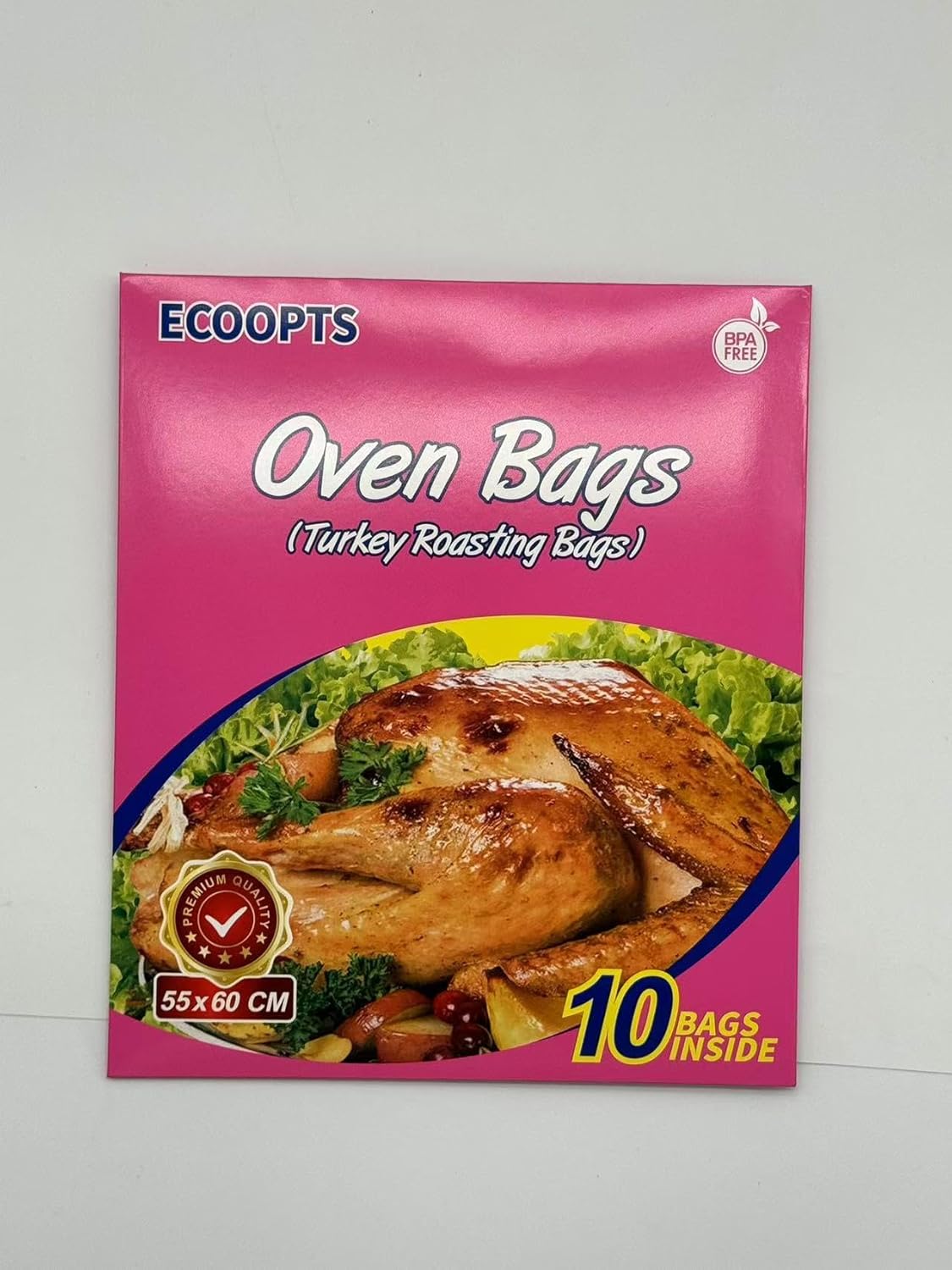 10×Sacs de cuisson pour four Taille grande Sacs de rôtissage Saveur parfaite étanche Sacs de cuisson pour dinde de Thanksgiving, canard, poulet et autres viandes (1 paquet 55×60cm)