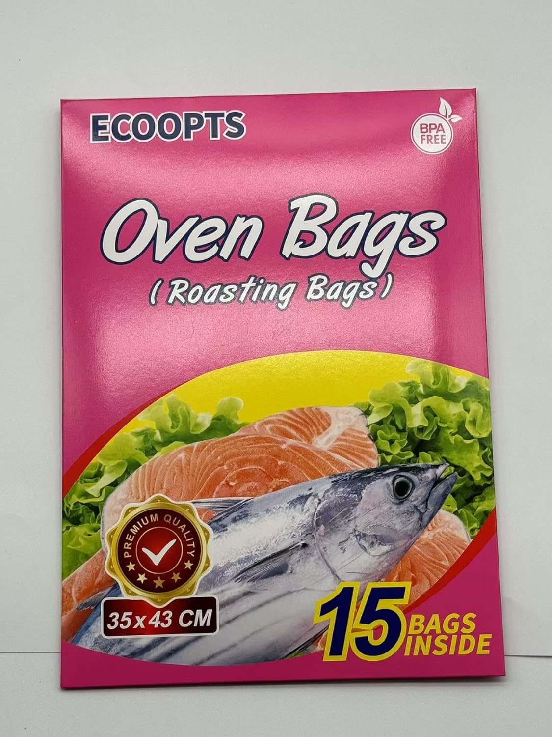 Lot de 15 sacs à rôtir de taille moyenne pour viande, poulet, poisson, légumes (1, 35 x 43 cm) 1 35 x 43 cm