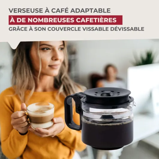 20999 Verseuse adaptable à toutes la cafetières, Noir, 17,5 x 14 x 13,5 cm Noir 1 Litres