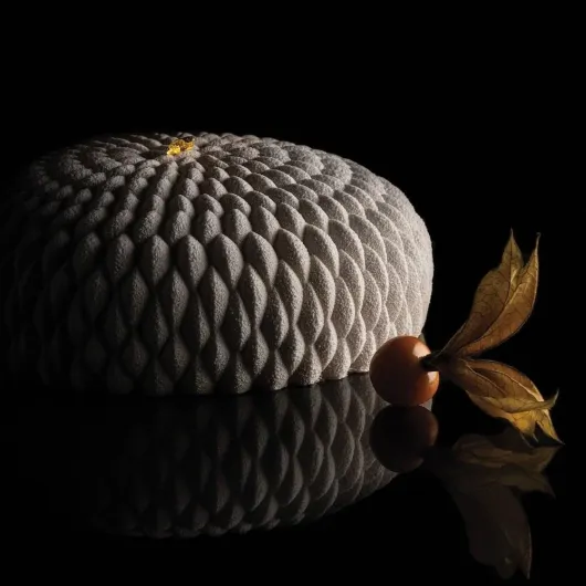 Moule à gâteau en Silicone Modern HONORÉ, antiadhésif, Lot de 1 Moule à gâteau, Design 3D, Ø 195 h 70 mm, Volume 1600 ml, Made in Italy, Gris Clair ø195 H 70 MM Gris Clair
