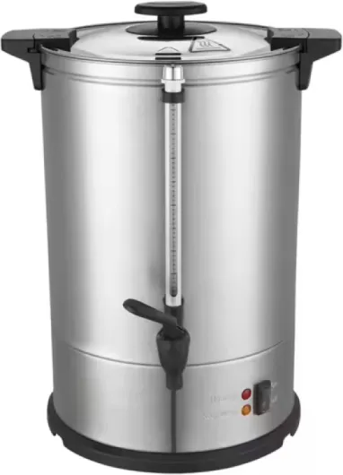 Générique Percolateur à Café Inox 15 Litres - 100 Tasses - 1500W - Avec Panier à Café - Simple Paroi