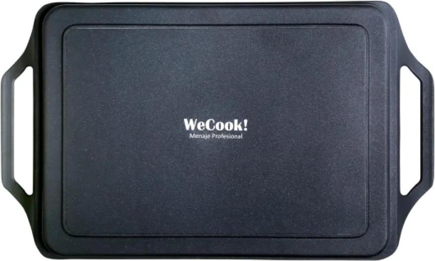 ! Ecostone Plaque à Griller Induction 43 X 25cm, Fonte d'Aluminium, Anti-adhésif XTRA DUPONT Écologique sans PFOA, Épaisseur 5 mm, Poignées en Silicone, Vitrocéramique, Gaz, Four