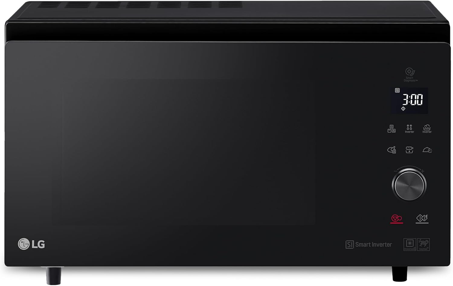 LG MJ3965BPS 4-in-1 Combination Microwave Oven with Smart Inverter Technology 1850W Maximum Convection Oven 950W Grill 1100W Microwave 39L Capacity Black Single Boutons