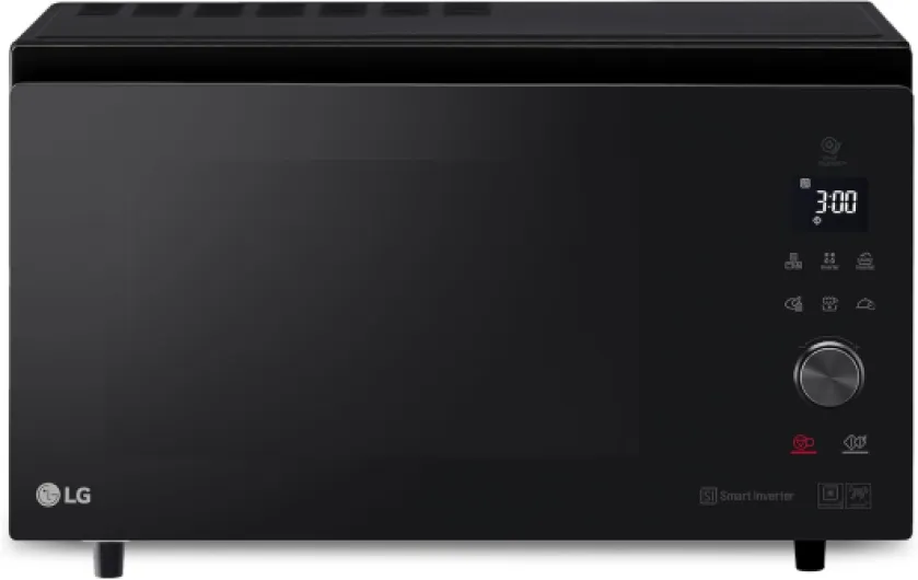 LG MJ3965BPS 4-in-1 Combination Microwave Oven with Smart Inverter Technology 1850W Maximum Convection Oven 950W Grill 1100W Microwave 39L Capacity Black Single Boutons