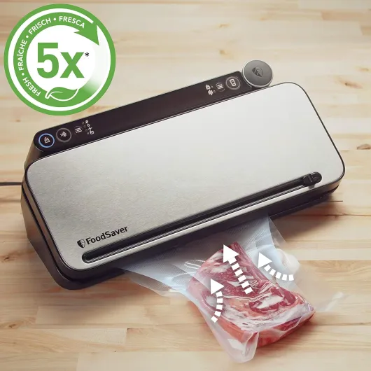 Machine Sous Vide Alimentaire - Système de conservation des aliments multifonction avec accessoire à main portatif - 1 rouleau, 4 sacs sous vide et 4 sacs zippés [VS3190X]