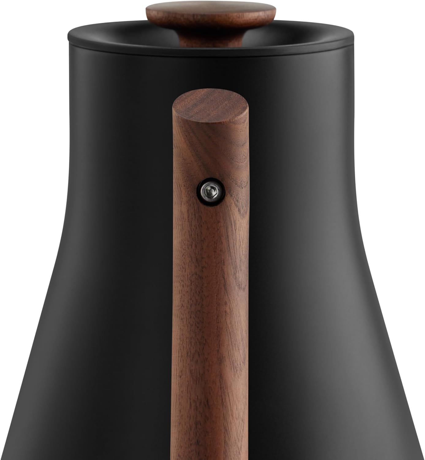 Bollitore elettrico per il tè Fellow Corvo EKG - Teiera e caffè pour-over elettrici - EU, Nero opaco con manico in noce - 0,9 litri Corvo Noir Mat avec Poignée en Érable