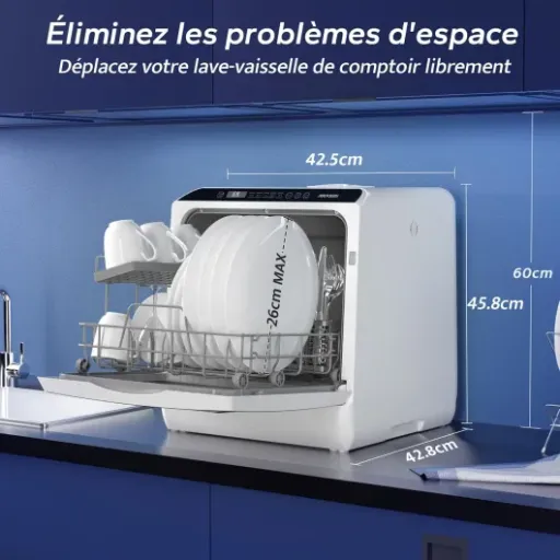 Test AIRMSEN Mini Lave-Vaisselle AE-TDQR03 : la vaisselle pour 1-2 personnes sans prise de tête (ou presque)