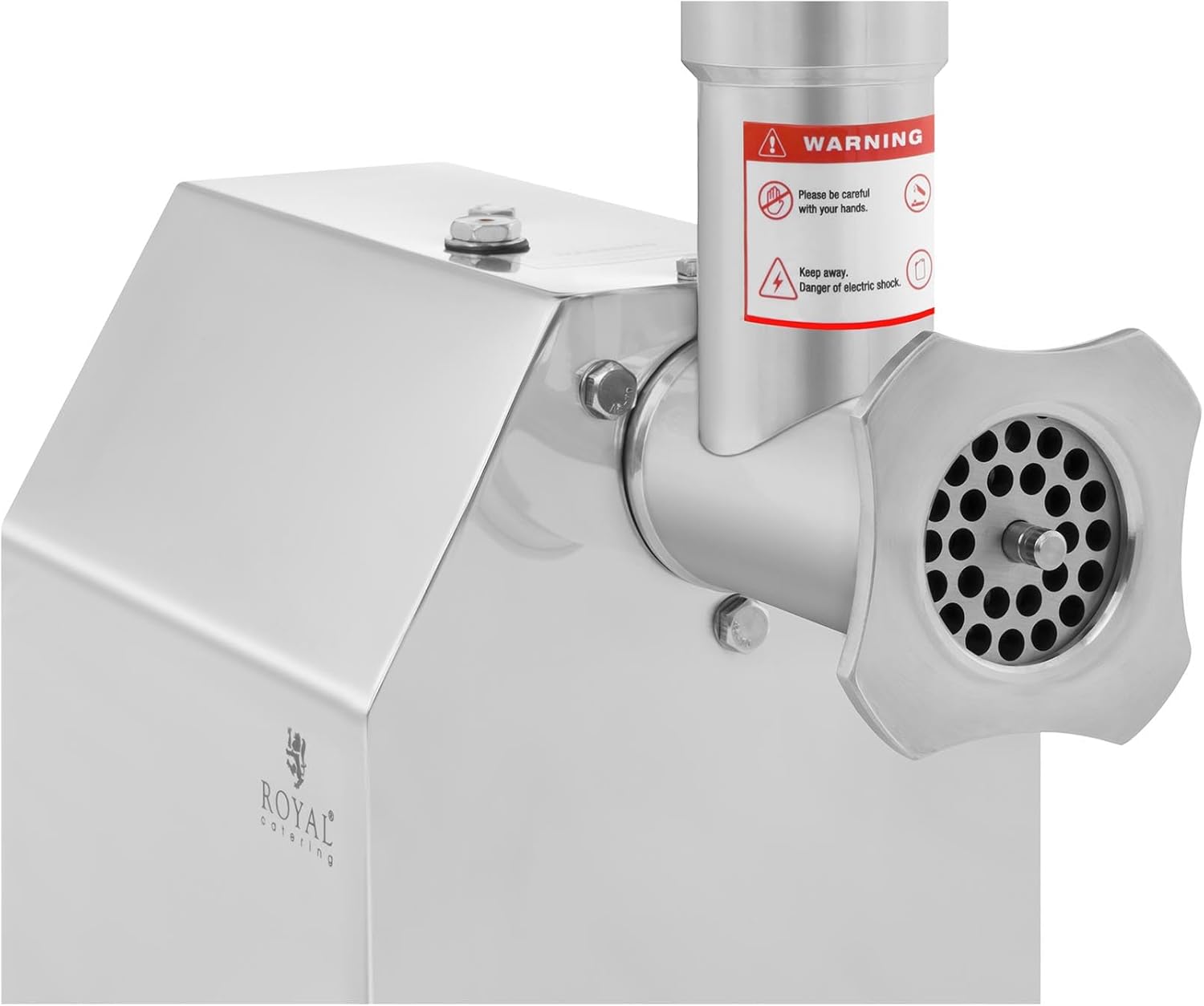 RCFW 140-850ECO Hachoir à Viande Électrique Professionnel Acier Inox (140 kg/h, 850 W, Fonction de Retour en Arrière, Diamètre des Trous 6/8 mm) ECO