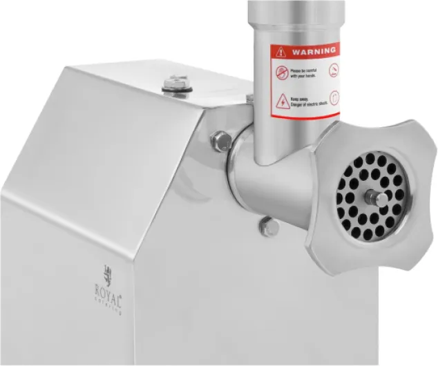 RCFW 140-850ECO Hachoir à Viande Électrique Professionnel Acier Inox (140 kg/h, 850 W, Fonction de Retour en Arrière, Diamètre des Trous 6/8 mm) ECO