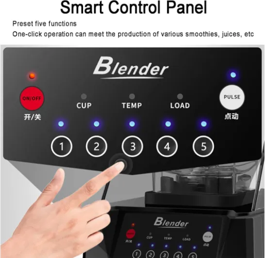 Mixeur professionnel avec boîtier sonore silencieux, 2200 W – 6 lames autonettoyantes pour smoothies, shakes, boissons glacées, capacité de 2000 ml