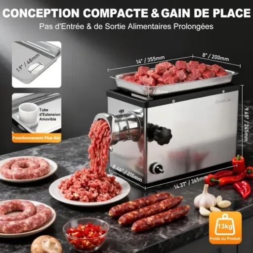 Test Anatole Hachoir à Viande 1100W : du costaud pour la viande, mais pas sans défauts