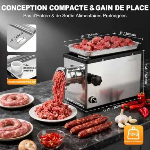 Test Anatole Hachoir à Viande 950W : le hachoir costaud mais pas parfait pour la cuisine maison