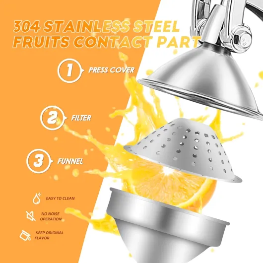 Presse à Agrumes Manuelle Double Mode, Presse à Citron Professionnelle Avec Levier Facile, Presse à Main Ergonomique Pour Orange, Grenade, Citron Vert Et Pastèque