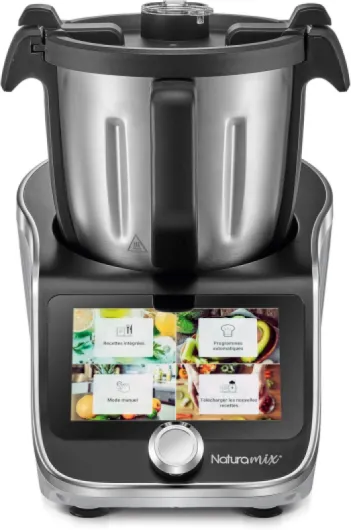 ROBOT CUISEUR XL - NATURAMIX - Robot cuiseur multifonctions avec bol xl,balance intégrée et écran tactile +800 recettes