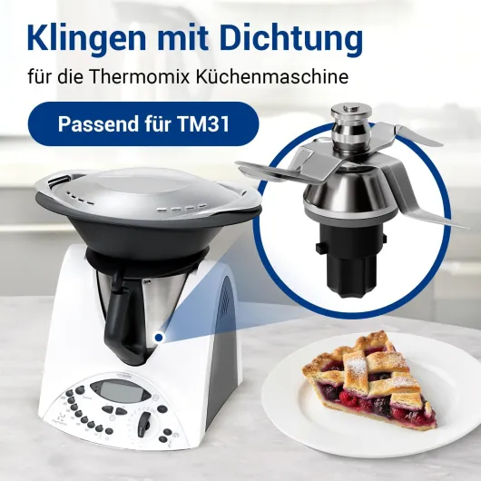 VIOKS Lame de rechange pour Vоrwerk Thermоmix TM31 Lame - Lame de rechange en acier inoxydable SUS420 Accessoire pour robot de cuisine TM31 Couteau mélangeur TM31