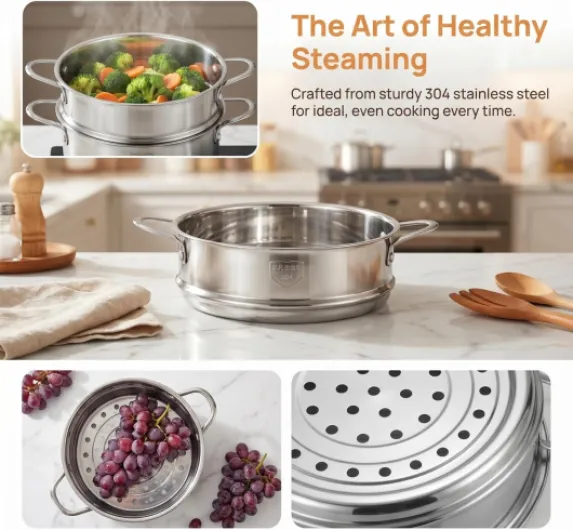 Panier À Vapeur Alimentaire En Acier Inoxydable 8.66 Pouces Avec Double Poignée Pour Cuisson Vapeur Efficace De Légumes Boulettes Et Petits Pains À Domicile 16 cm