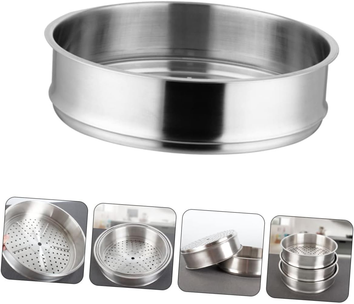 Panier Vapeur Inox 28 Cm en Acier 304 Multifonction Compatible Cuiseur Vapeur et Casserole Maison Ustensile la Cuisine Cuisson Saine
