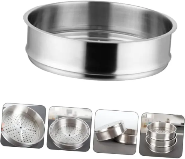 Panier Vapeur Inox 28 Cm en Acier 304 Multifonction Compatible Cuiseur Vapeur et Casserole Maison Ustensile la Cuisine Cuisson Saine
