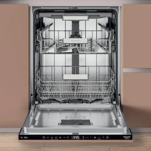 H7I HT59 L Lave-vaisselle Encastrable 60 cm avec 15 Couverts - Départ Différé 24h, Panier Supérieur Réglable, Témoin Sel et Rinçage - Niveau Sonore 39 dB, Classe Énergétique B - Noir