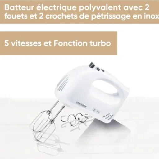 Test Severin HM 3820 : le petit batteur 300 W qui fait le job sans chichi