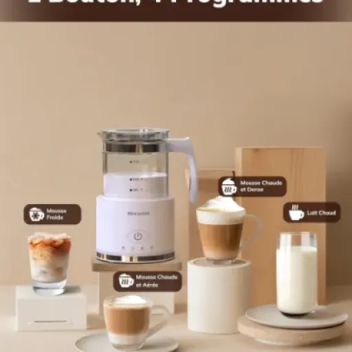 Test Morpilot Mousseur à Lait Électrique 4 en 1 : la carafe en verre qui fait une mousse propre et efficace