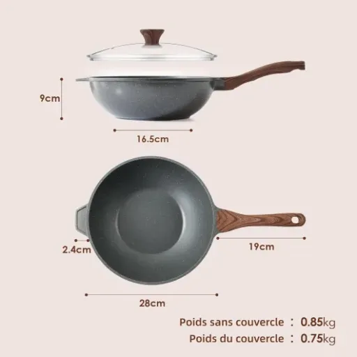Test SENSARTE Poêle Wok 28 cm : un wok léger qui fait le job pour la cuisine du quotidien