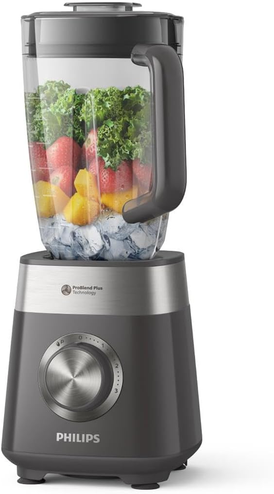 Blender Séries 5000 - Moteur 1000W, Technologie ProBlend Plus, Pièces résistantes au lave-vaisselle, Capacité de 2 litres, Noir (HR3020/20)