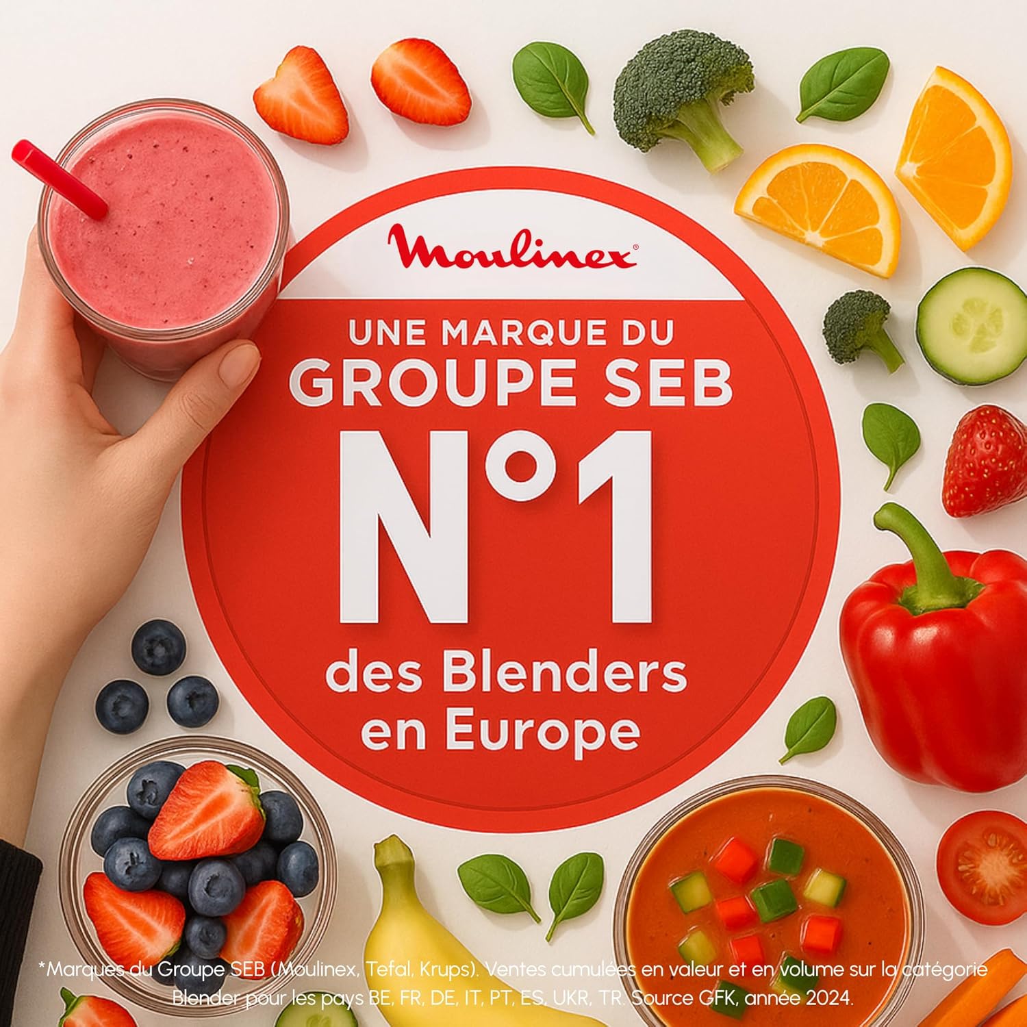 Blender chauffant, 1000 W, Capacité 1.2 L, 5 programmes automatiques, Double paroi, Soupe, Velouté, Compote, Smoothie, Maintien au Chaud, Easy Soup silver LM841110 1000W - Easy Soup