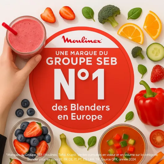 Blender chauffant, 1000 W, Capacité 1.2 L, 5 programmes automatiques, Double paroi, Soupe, Velouté, Compote, Smoothie, Maintien au Chaud, Easy Soup silver LM841110 1000W - Easy Soup