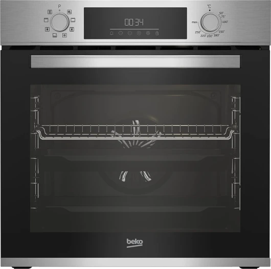 Beko BBIM12300XCE Four encastrable - 72L, 8 fonctions de cuisson, Écran LED, Porte robuste, Dimensions : H 59,5 x l 59,4 x P 56,7 cm, Noir, Classe A+