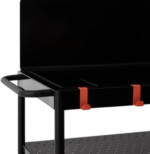 By FAVEX – Desserte plancha Infinite 100 – Plan de Travail 100 × 46 cm – Compatible planchas 1 à 4 Feux – 3 Niveaux de Rangement – Roues autobloquantes