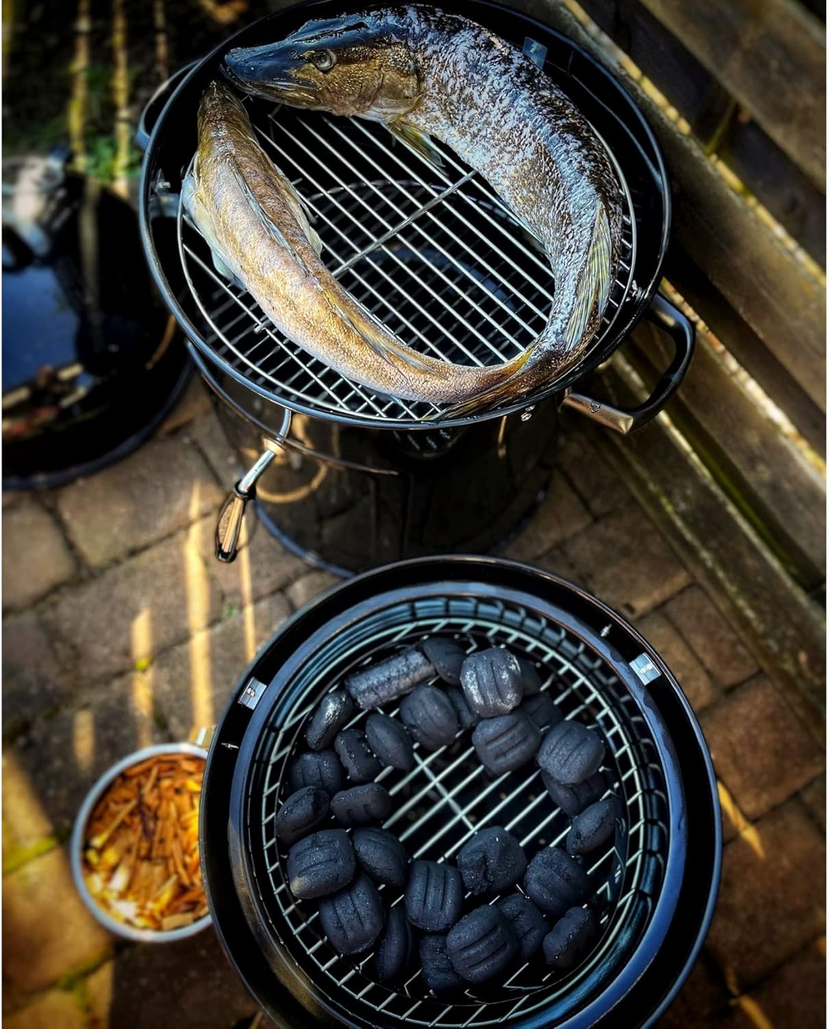 BBQ-Toro Barbecue Fumoir Oak Ø 47 cm - Baril à grillades, Fumoir à bois, Tonneau pour smokeur 4en1, Gril à fumées, Watersmoker - Gril à charbon de bois avec couvercle