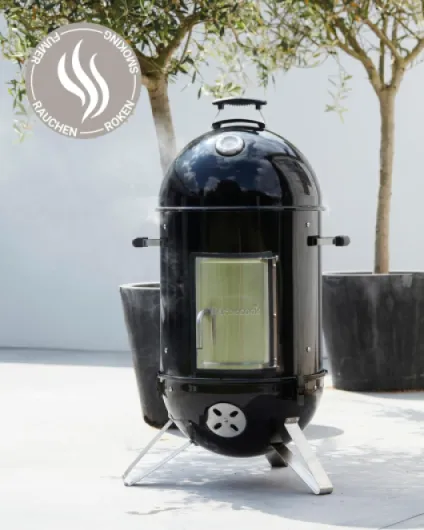 Fumoir Ø 44 cm - pour fumage à chaud et froid • grille 44cm • noir • 61x54x108cm Ø 44 cm Unique