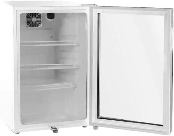 Réfrigérateur à boissons GSC2125, plastique/métal/verre, 54.5x54x84cm, 118 L, froid ventilé statique, avec serrure, blanc 118 L Blanc