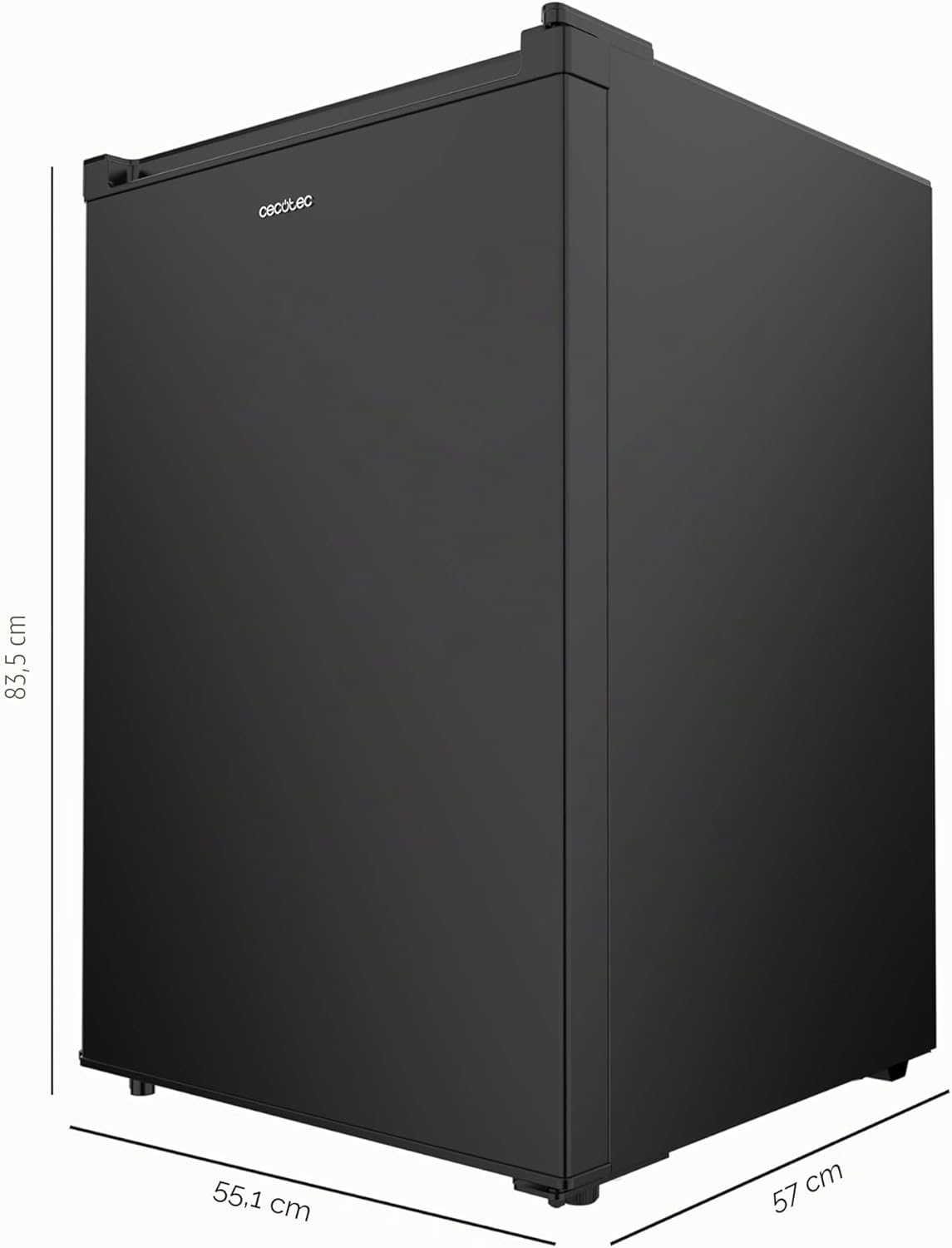 Mini Frigo Bolero CoolMarket TT 133 L Black - Mini Réfrigérateur 133L, porte réversible, dégivrage automatique, LED,classe énergétique E, rangement optimisé avec étagères et tiroir Crisper Box Noir 133 L - No ice box