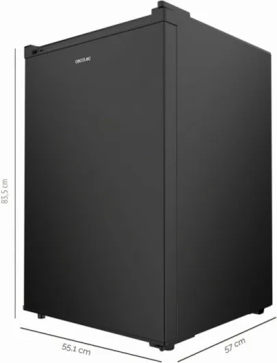 Mini Frigo Bolero CoolMarket TT 133 L Black - Mini Réfrigérateur 133L, porte réversible, dégivrage automatique, LED,classe énergétique E, rangement optimisé avec étagères et tiroir Crisper Box Noir 133 L - No ice box