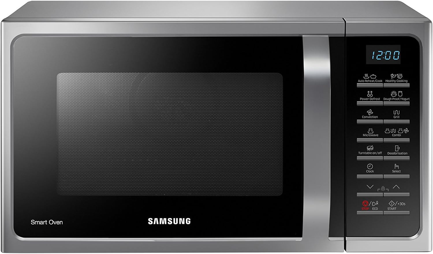 Four à micro-ondes 900 W, grill 1500 W, 28 L argent Gris