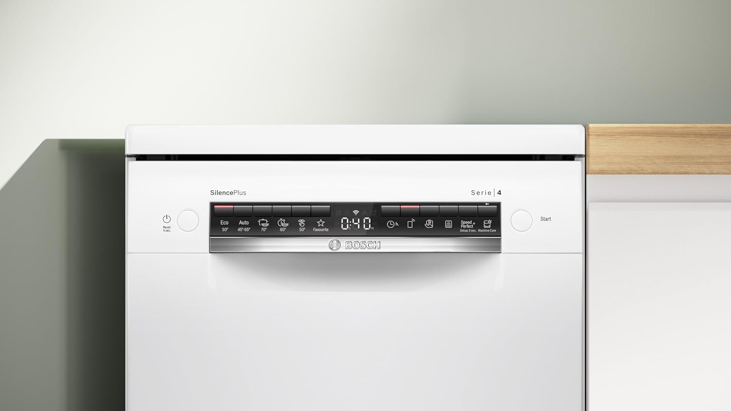 SPS4EMW17E, Série 4, Lave-vaisselle 60 cm, Pose-libre, Blanc Série 4 B Blanc - Sps4emw17e