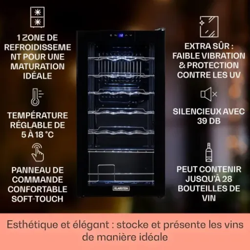 Test KLARSTEIN Shiraz Cave à Vin 28 bouteilles : la petite cave sympa pour débuter sans se ruiner