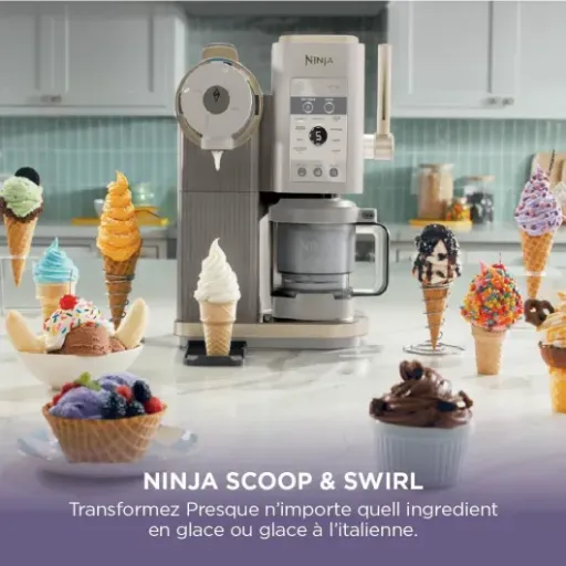 Test Ninja CREAMi Scoop and Swirl NC701EUSTGD : la machine à glaces qui mise tout sur la texture