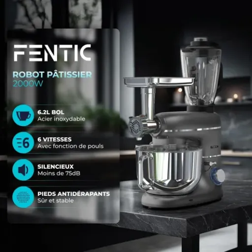 Test Fentic SM-1504BM : le robot pâtissier 6-en-1 qui fait (presque) tout sans exploser le budget