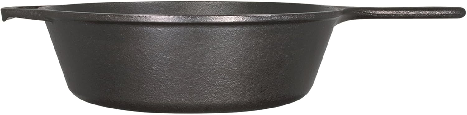 Lodge 30,48 cm/12 cm/L 4.73 pré-enduite rond en fonte pour poêle/Sauteuse 5 Quart Poêle profonde en fer