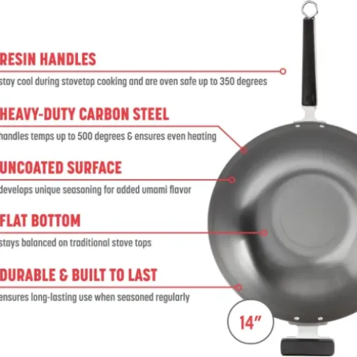 Test Joyce Chen Pro Chef Wok 34 cm : le gros wok sérieux pour ceux qui veulent passer au carbone