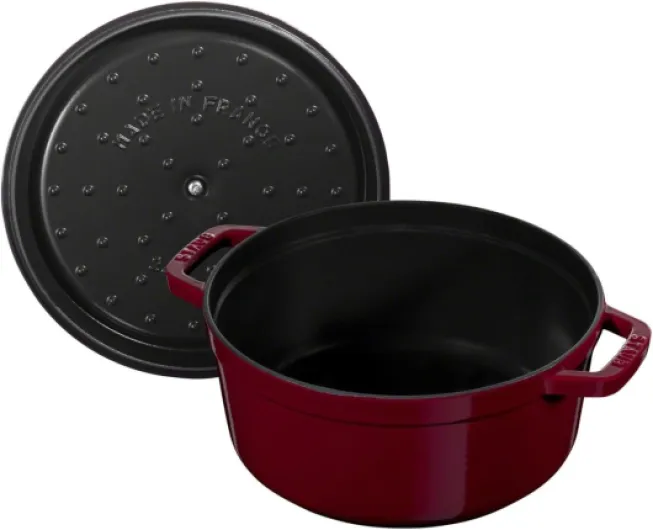 Cocotte en Fonte, Ronde, 24 cm, 3,8 L, Bordeaux 24 cm, 3,8 L Rouge Bordeaux